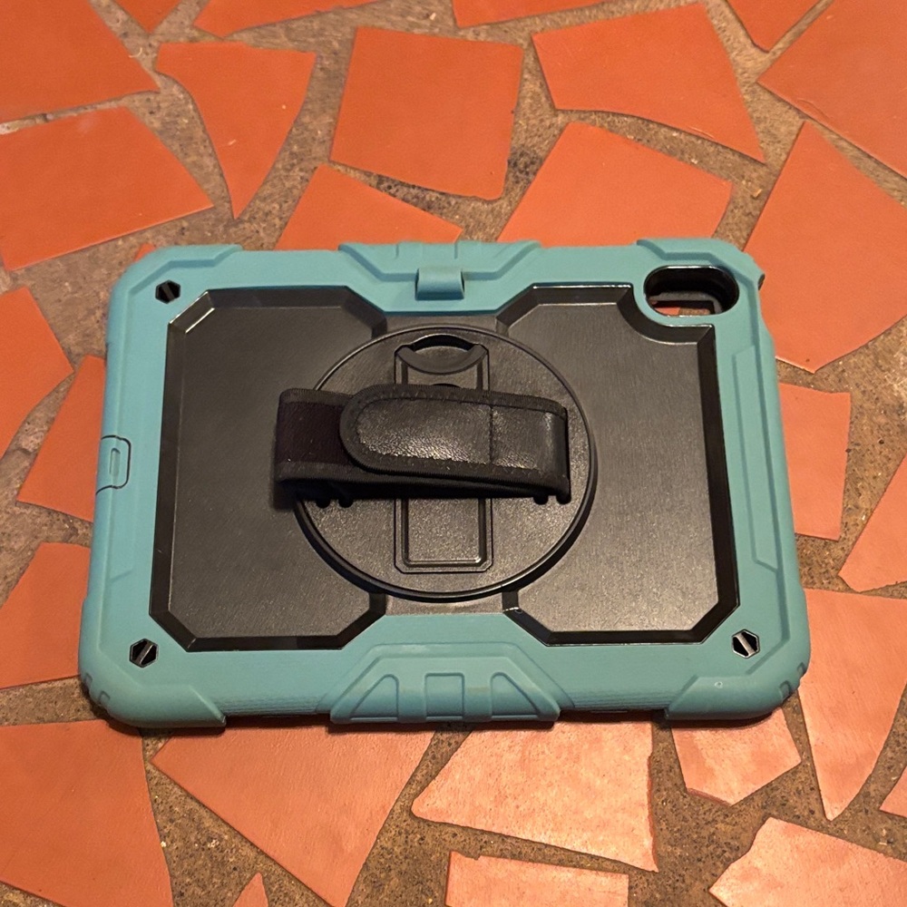 Teal and Black iPad Case with Stand